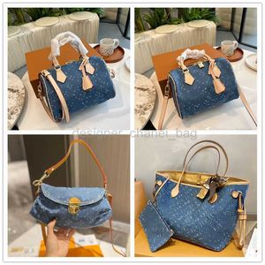 Designer tassen vintage denim schouder handtas portemonnee tas dames jeans nooit crossbody Boston kussen bakken grote capaciteit H911S