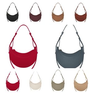 designer tassen portemonnee designer schoudertas halvemaanvormige tas volnerf glad kalfsleer draagtas designer ritssluiting crossbody dames hobo handtassen