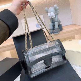 Designer tassen dames draagtas luxe feest TOP1 transparante ketting zwart veelzijdig mode 26cm hoge versie 2023