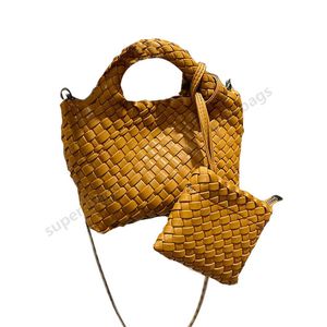 Designer Bags Women Chain Handtassen Portemonnees Weave Weven schouder Messenger Crossbody Echt lederen merk 2pcs Set Tote Size 16 cm