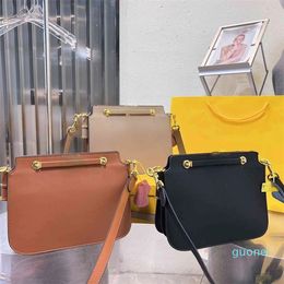 Designer Bags Women Leather Crossbody Travel Clutch Fashion Simple Brand Designer Messenger Ladies Cross Body Brown Handtassen 2023