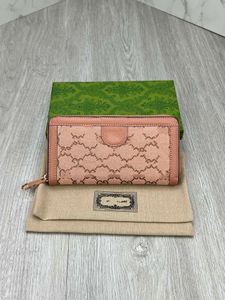 Designer Tassen Vrouwen Lederen Portefeuilles Metalen Snap Fold Portemonnee Geborduurde Letter Roze Lange Clutch Tassen Dames Portemonnees Beroemde Merk Vrouwelijke Portemonnees Schoudertassen