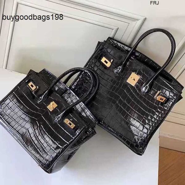 Sacs de créateurs Sacs à main pour femmes Crocodile Sac en cuir véritable 2024 Nouveau sac à main polyvalent Mode Singleshoulder Crossshoulder High Qualy Boucle h