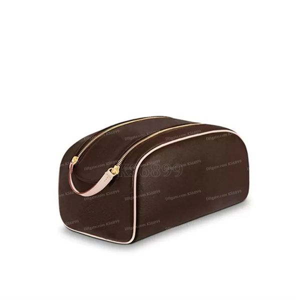 Sacs de créateurs Sac de toilette de voyage pour femmes Sac à main de lavage pour hommes Business Double fermeture éclair Capacité en cuir Sacs à cosmétiques Pochette de toilette Sacs de maquillage KS6899