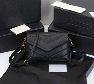sacs de créateursTop Quality Designer sacs à main de luxe sacs à main carré gras LOULOU chaîne sacs sac en cuir véritable femmes sacs à bandoulière de haute qualité Flapbag noir et