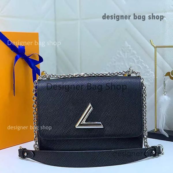 Designer Bagtwist Denim Epi Leather Designer Femmes Sacs à bandouliers V Verrouiller la chaîne à main Twists Twists Woman Crossbody Sac Lady Pochette Tote Tone Middle Size Black Handsbag