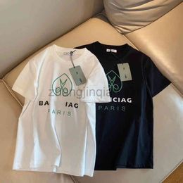 Designer Balanciagas T -shirt Vintage oversized sweat luxe mode nieuwe schaar bedrukte letters katoen kort los groot eenvoudig modepaar balenciga tee