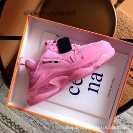 Diseñador Balencigs Fashion Casual Shoes Roller Skates 2024 High Edition Dad Shoes Air Cushioned Second Tercera Generación Triples Sports Elevated Sports 46xz