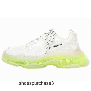 Designer Balencigs Mode Casual Chaussures Roller Skates Paris Lovers Daddy Ins2024 Super Fire Crystal Bottom Augmenté épais Sports respirants Q00K