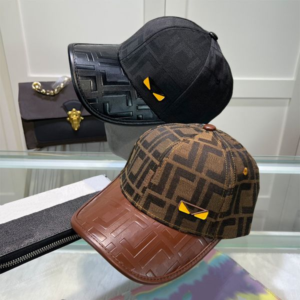 Diseñador gorras de bola gorras de cuero de moda casqueta para hombre sombreros ajustables letras sombreros para mujer de alta calidad 2 colores