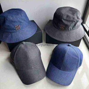 Tapas de pelota de diseñador para hombres Mujeres Mumu Denim Nueva marca de moda con cara pequeña y de moda Sunshade Fisherman Baseball Hats Caps