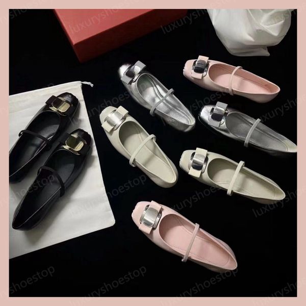 Designer Ballet Shoe Flats en cuir Chaussures plates Fémeuses Chaussures de loisirs de la mode