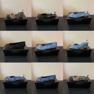 Chaussures de Ballet de styliste, sandales à dos plat avec nœud, escarpins en cuir bleu Denim pour femmes, chaussures de bureau décontractées pour fêtes de rue, NO488