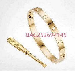 Designer Bangle armband titanium stalen armband klassieke armband mode armband heren en dames armband 18k gouden sieraden valentijnsdag cadeau rosé goud armband