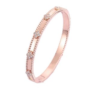 Brangle de créateur pour femmes bracelets sucrés bijoux 18 km plaqué complet cristal2 diamant kaléidoscope bracelet