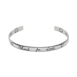 Designer Bangle Open Armband Man Vrouw Armbanden Modemerk Blind Love Bangles Sieraden Sliver Kleur