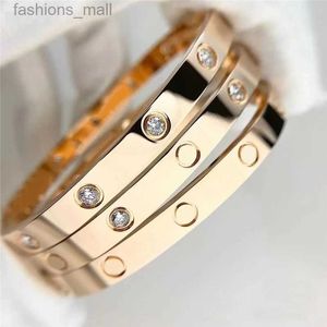 Designer Bangle schroef armband mode sieraden roze goud sier titanium stalen diamant armbanden nagelarmbanden voor mannen vrouwen 17 18 19 20 size