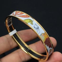 designer Bangle roestvrij staal gouden gesp armband Schilderijen Emaille Armbanden mode-sieraden mannen en vrouwen armbanden 18cm
