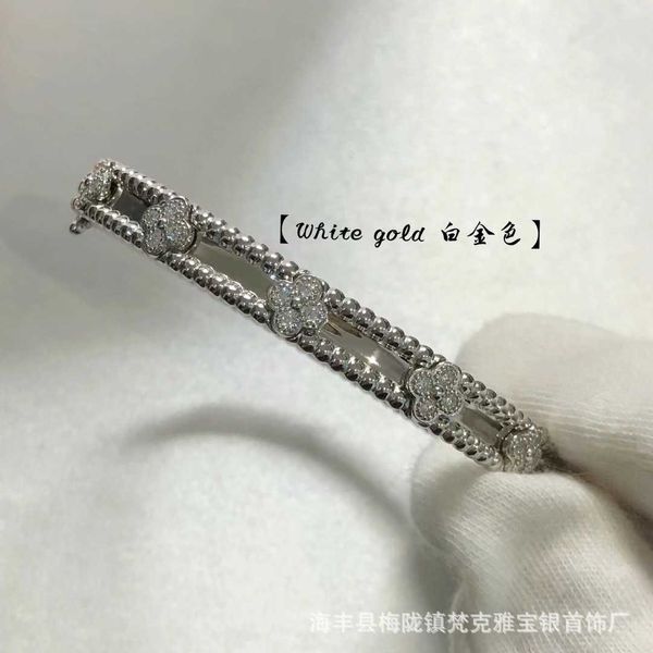 Bracelet de créateur Sweet VanCF Bracelet Jade Kaléidoscope Bracelet 18 carats Or Plein Ciel Étoile Boucle Bracelet Diamant Trèfle Bracelet SGZA