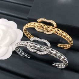 Designer Bangles Bangle Luxury Charme ouverts Bracelets Femmes Bijoux à double lettre