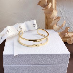 Bracelets de bracelets de bracelets de luxe Bracelets pour femmes Bijoux Gift Bijoux 18K Gold Gold Inneildless en acier inoxydable