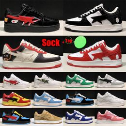 Designer Casual Chores Mens Womens Low Platform STA SK8 PANDA Sharks Black Camo Bule Grey Black Beige Sneede Sports Star Sneakers Outdoor Trainers Outdoor Taille 36-45