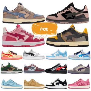 Designer Bapestasss SK8 Sta Casual Schoenen bapestask8 sta Sneakers Camouflage Outdoor Shark Ape camo roze Lakleer Platform Skateboarden