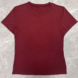 Cortique de base de base de base et d'automne Couleur solide Slim Pullor T-shirt Womens Street Topspring and Automn Color Color Slim Fit Bottom T-shirt 9eer