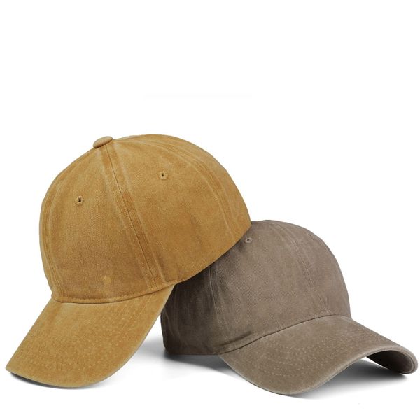 Casquettes de baseball de concepteur incurvées en tissu de lavage chapeaux réglables adultes hommes femmes style simple chapeau de soleil d'été