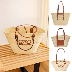 Panier de créateur Straw anagram Sac à bandoulière Fold Shopper a5 sac à main fourre-tout Femme Raphias hommes week-end sac polochon luxe été tissage voyage Cross body clutch Sacs de plage