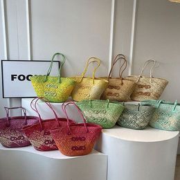 Panier d'épaule de créateur Sac de paille Love Love Fashion Tote Sac de vacances français OBLIQUE BOT PLAQUE SAG SAGE FEMME SOB de haute qualité Sac de loisirs de grande capacité