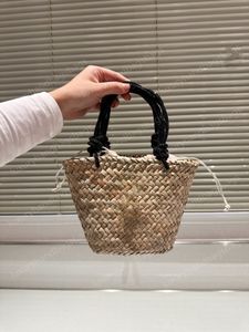 Panier de créateur Sac de paille Loes Fashion Tote Package Sac 16 cm Cross tissé à main Bodage ouvert Bage Hands Sac à main sac d'été de haute qualité WYG