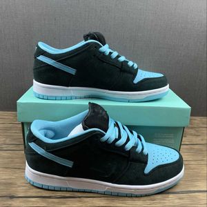 Designer basketbalschoenen Sb Dnks laag suède zwart blauw haak casual skates bedrijf outdoor trainers sport sneakers topkwaliteit snelle levering met originele doos