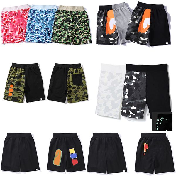 designer Bathing ape mens shorts Hommes femmes coton été tête de requin poisson bouche broderie badge Shorts Plages JapanSports Pantalon M / L / XL / XXL / XXXL