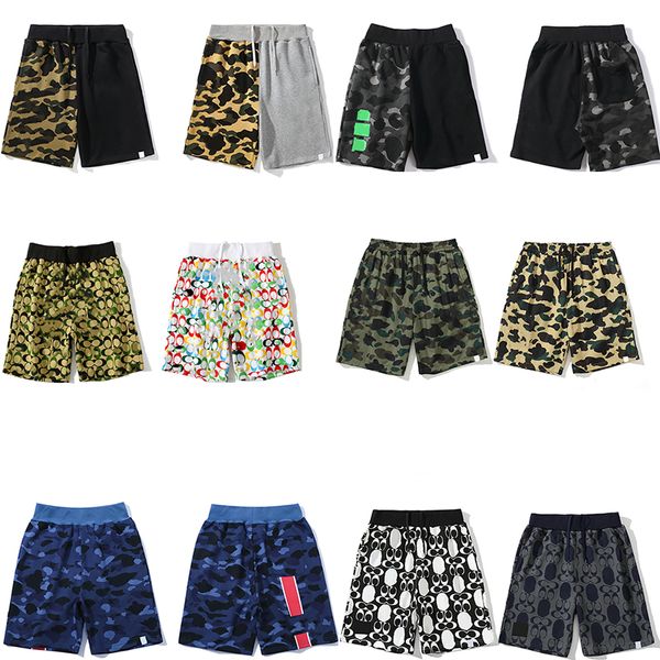 Designer Bain Ape Shorts Hommes Hommes Femmes Coton Summer Shark Head Bouche Marque Badge de broderie Shorts Beachs JapanSports Pantalons M / L / XL / XXL / XXXL