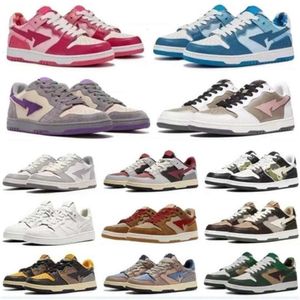 Designer Bathing Ape Stars Bapestass Sk8 Schoenen Laag voor Sneakers Lakleer Zwart Wit Blauw Camouflage Skateboarden Plaat-forme