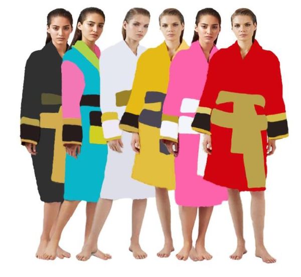 Peignoir design femme homme unisexe robe de nuit 100 coton haute qualité 6 couleurs vente expédié par DHL UPS FEDEX klw17397821839