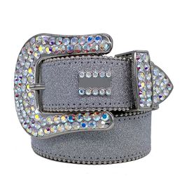 Cinturón Bb de diseñador Cinturones Simon para hombres y mujeres Cinturón de diamantes brillantes Cuero artificial duradero, suave, cómodo y de alta calidad, duradero, multicolor con diamantes de imitación brillantes