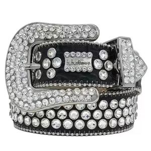 Designer BB Belt Simon Belt voor mannen Women Glanzende diamantgordel zwart op zwart blauw wit multolour met bling steentjes als cadeau 2023 213S