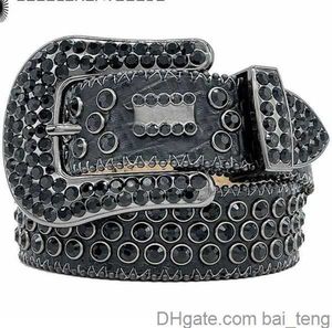Designer BB Belt Simon Belt voor mannen Women Glanzende diamantgordel zwart op zwart blauw wit multolour met bling steentjes als cadeaux