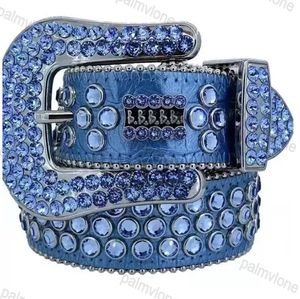 Diseñador Bb Simon Belt Bb Belt Cinturón de cuero occidental con tachuelas de diamantes de imitación para hombres y mujeres Cinturones de cintura ostentosos vintage para pantalones Jeans Hebilla para hombres con caja de diamantes 23-1