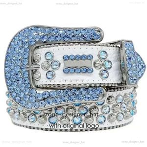 Designer BB Simon Belt for Men Women Diamond Diamond Black Blue blanc multicolour avec des strass Bling Retro Needle Buard Bouilles 20 couleurs ECAB