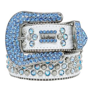 Designer BB Simon ceintures pour hommes femmes ceinture de diamant brillant noir sur noir blanc bleu multicolour avec des strass bling comme cadeau 290o