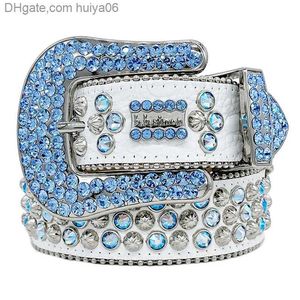 Designer Bb Simon Riemen voor Mannen Vrouwen Glanzende diamanten riem Zwart op Zwart Blauw wit multicolour met bling strass steentjes als cadeau huiya06