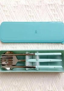 Designer Be fourchettes cuillères baguettes ensemble de vaisselle en acier inoxydable vaisselle avec étui cadeau de noël SUPER1ST10019899429