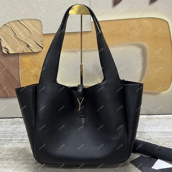 Designer BEA Texturé Cuir Fourre-tout Femmes Grand Sac Shopping Classique Gold Lettre Matériel Bourse Hobo Luxurys Sacs à main Sac à bandoulière noir