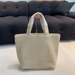 Sac de plage design nécessités d'été sac tissé en raphia 31 cm grande capacité fourre-tout de Shopping pour femmes