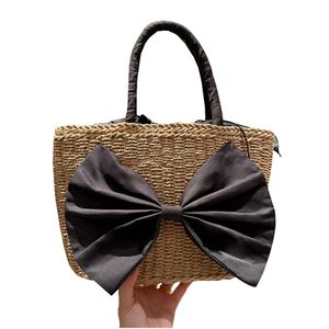 Designer Beach Tassen Classic Style Tote Bag Fashion Handtas Damesschoudertas Hoogwaardige Pure Hand Hand Weven Tassen Straw Shopping Vakantie Zomer geweven portemonnees