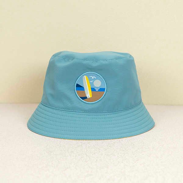 Diseñador Beach Hat Unisex Azul Nylon Nylon Doble pescador de doble cara visor/sombrero de circunferencia de circunferencia sombrero de cubo