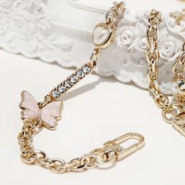 Designer perles papillon chaîne de diamant bracelet en métal doré 05CM sac à main sac à main remplacement accessoires matériel de haute qualité 240229